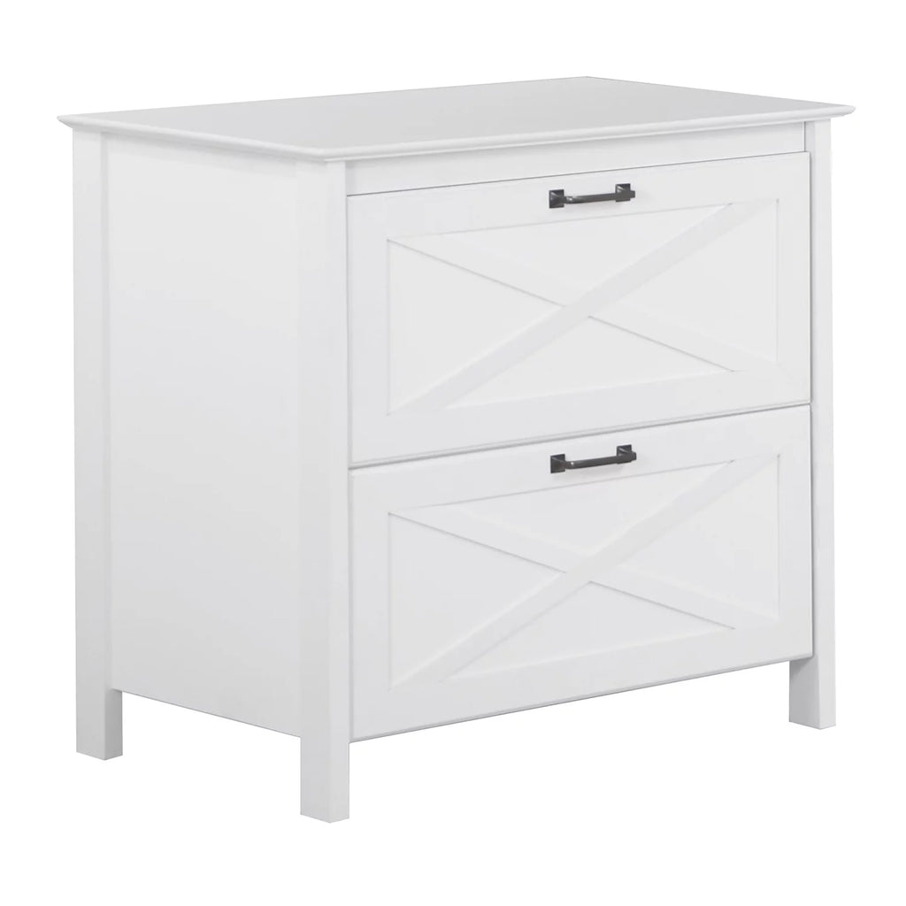 White 2-Drawer Wood File Cabinet L904