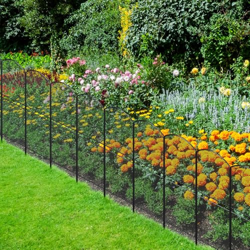 Decorative Garden Fence 10 Pack, 37.5in(H) x 10.8ft(L) Rustproof Metal Fencing Q7999