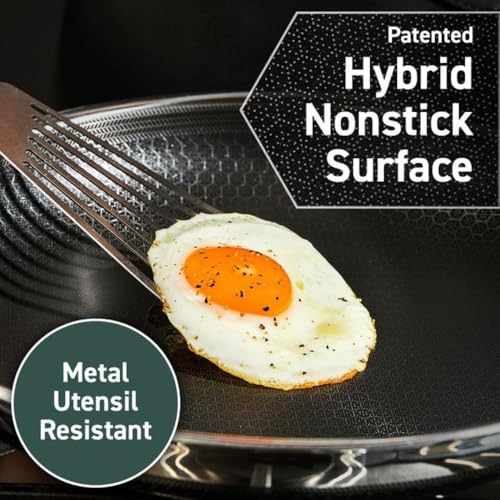 6-Piece Nonstick Fry Pan Set with Tempered Glass Lids H8981