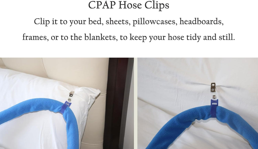 6ft CPAP Hose Cover with 4 Holding Clips, Soft Fleece Tubing Wrap Insulator with Zipper D26322