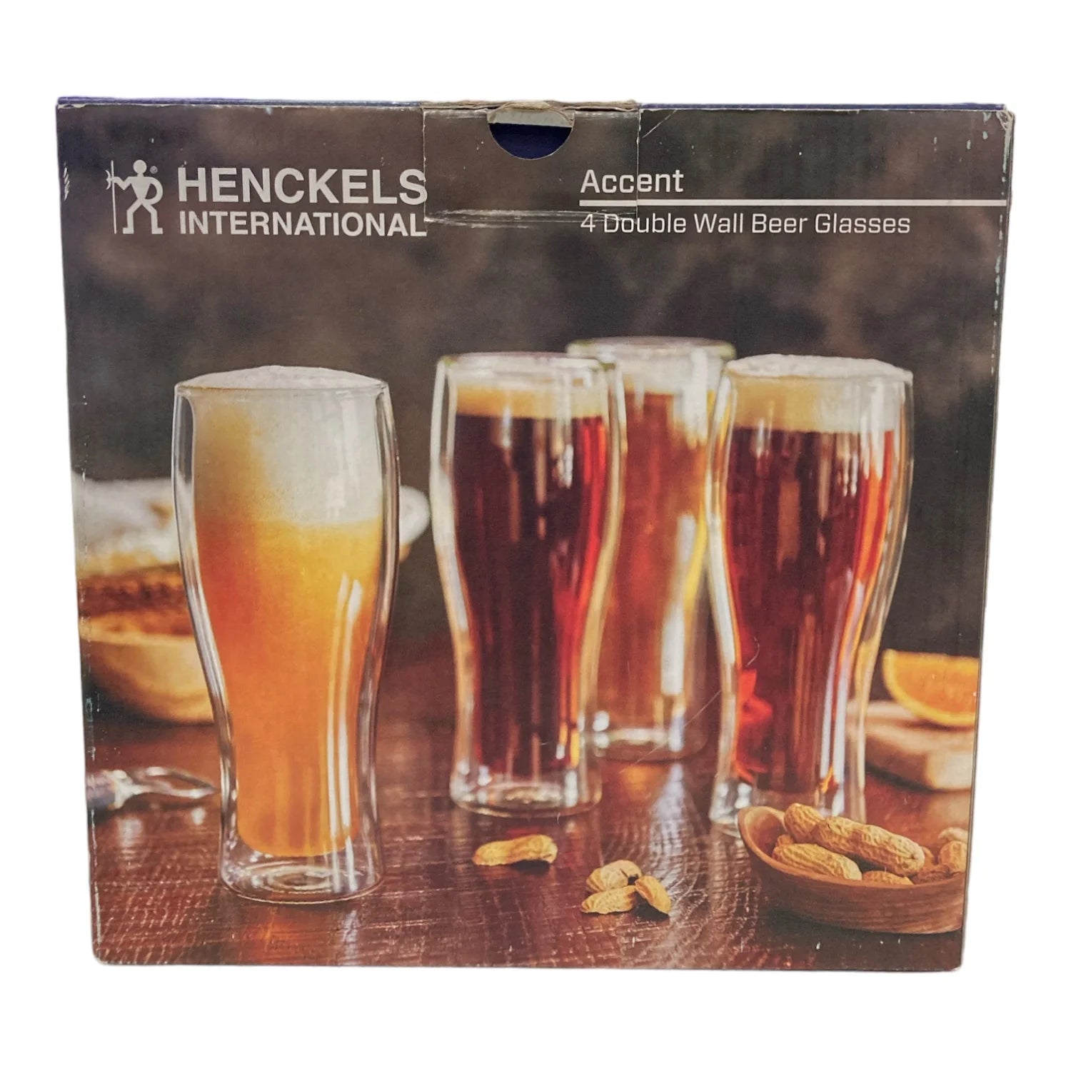 14-oz. Double Wall Beer Glass, 4-pack Z161