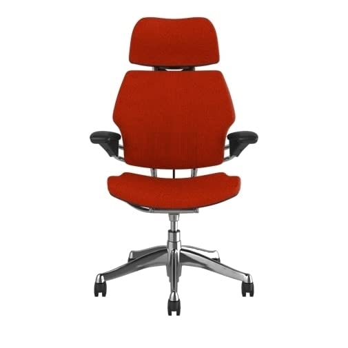 Polished Aluminum Ergonomic Office Chair with Headrest and Adjustable Arms B470