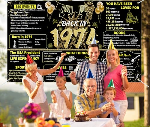 Black Gold 70th Birthday Party Banner C52568