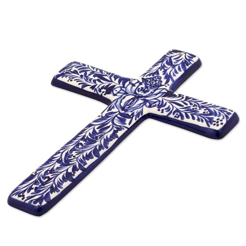 Multicolor Hand Painted Ceramic Wall Cross F5592