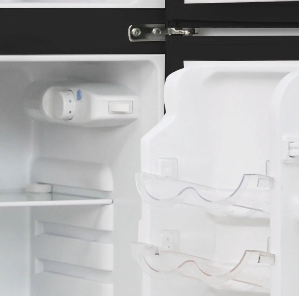4.7 Cu ft Two Door Mini Fridge with Freezer, VCM Stainless Steel G7073
