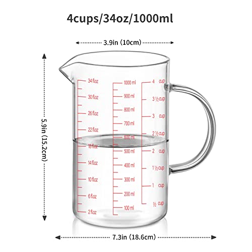 1 Gallon Plastic Measuring Pitcher with Spout and Handle R7971