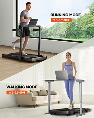 3.0HP Foldable Compact Treadmill with Dual LED Touch Screens B68116