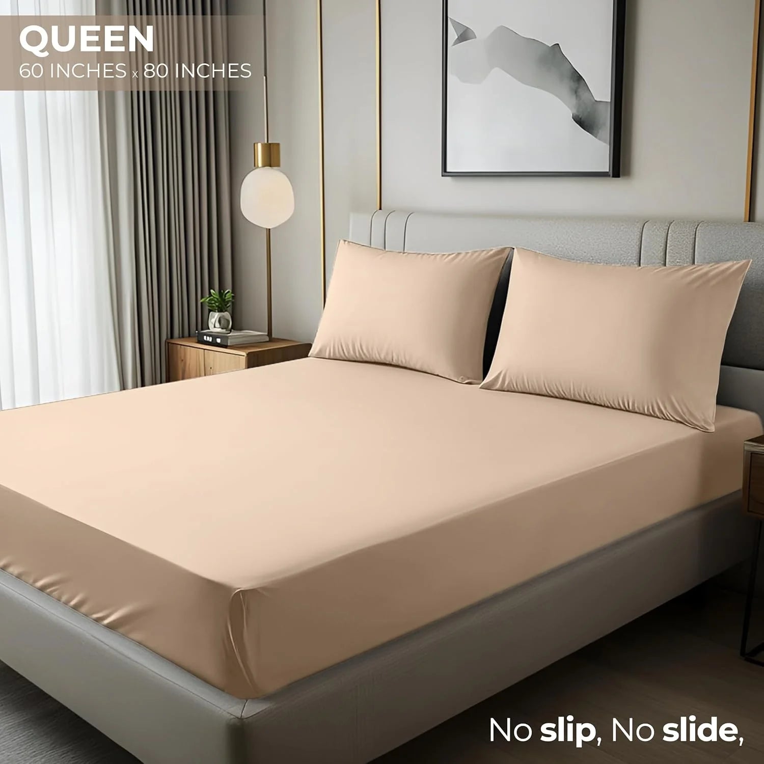 Queen Fitted Sheet - Deep Pockets - Soft Microfiber H210