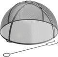 Heavy-Duty Fire Pit Spark Screen with Handle and Poker B8397