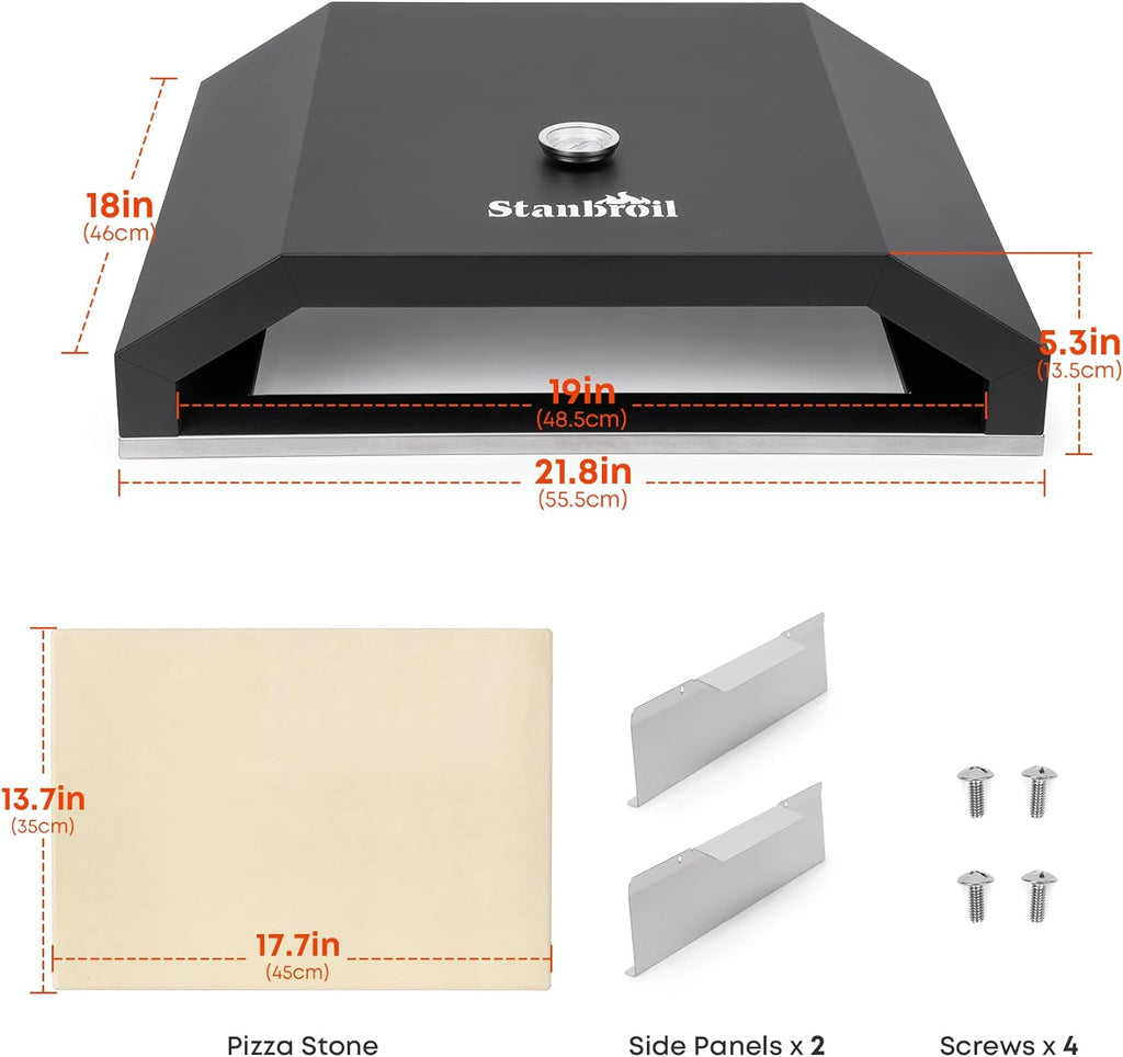 Pizza Oven with Temperature Gauge and Pizza Stone J466