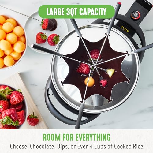 Red 14 Cup Electric Fondue Maker Set with 8 Forks C802250