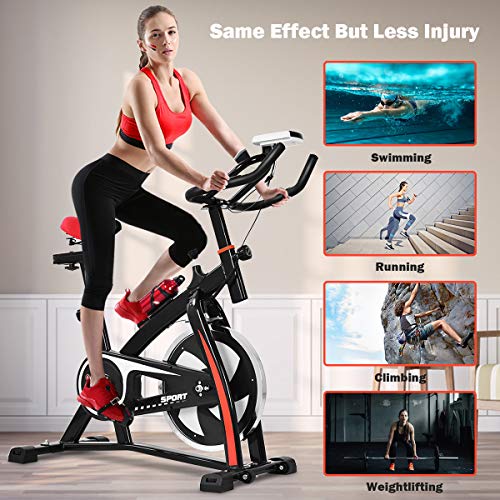 Smooth Belt Driven Indoor Bike Trainer with Bottle Holder LED Display N537468
