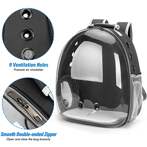 Black Expandable Cat Carrier Backpack D727