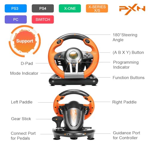PC Racing Wheel with Pedals L6695