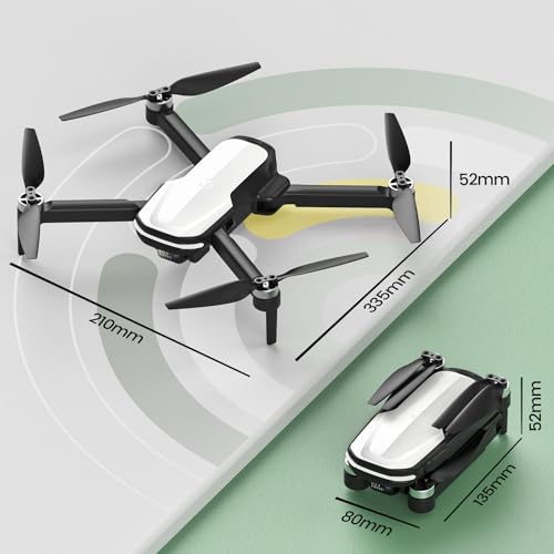 FPV Drone with 1080P HD Camera, Foldable RC Quadcopter with Brushless Motor, 2 Modular Batteries M8214