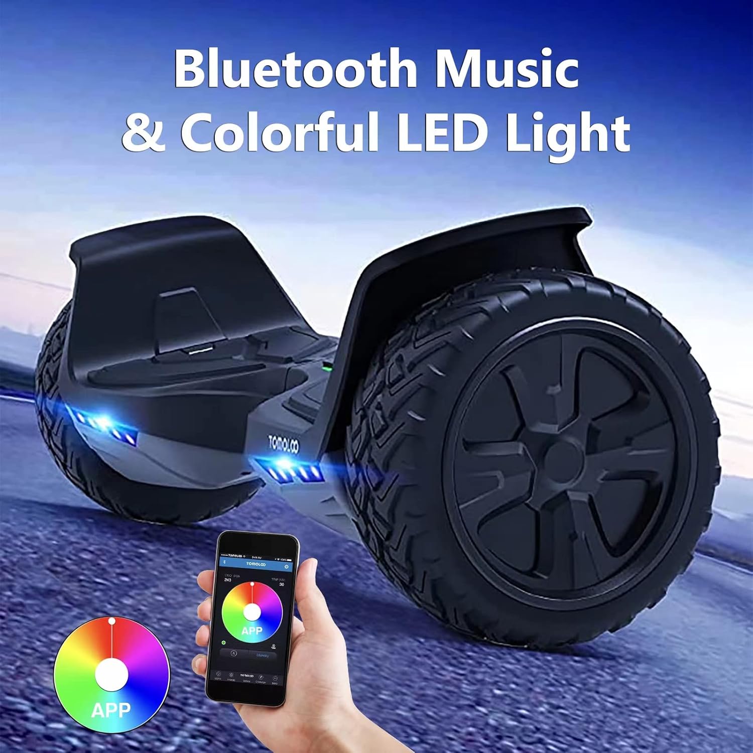 8.5'' All Terrain Self Balancing Hoverboard with Bluetooth and LED Lights E82009