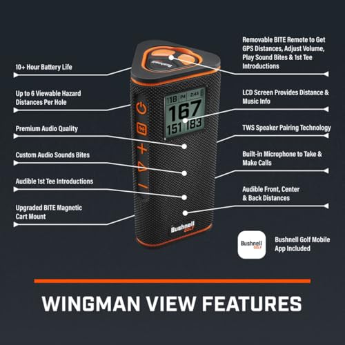 Golf GPS Speaker with LCD Screen and Magnetic Mount I26737