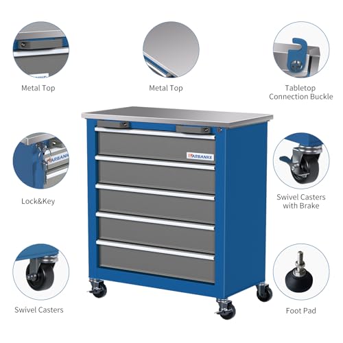 7-Drawer Rolling Toolbox with Lockable Wheels R719