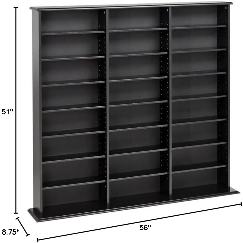 Black Triple Media Storage Cabinet R289