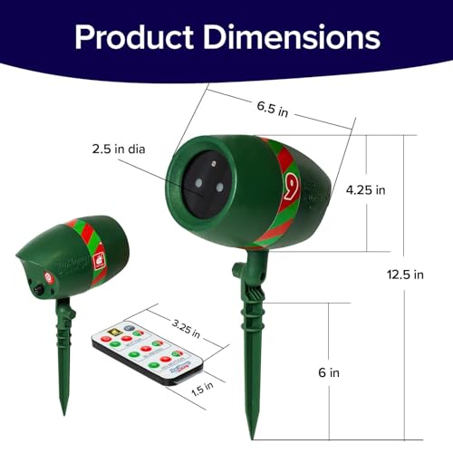 2 Pack Outdoor Christmas Laser Projector with Remote O2308