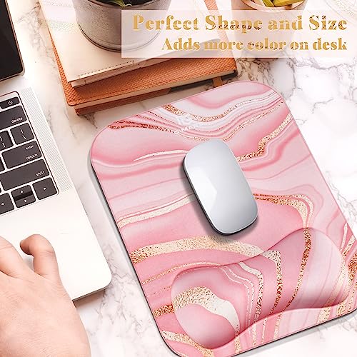 Black Golden Marble Ergonomic Mouse Pad with Wrist Support Z16571