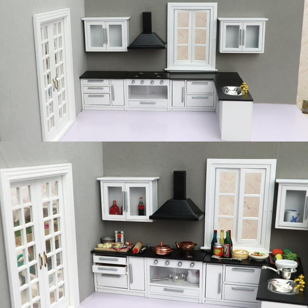 1:12 Mini Dollhouse Kitchen Cabinet Set T8537