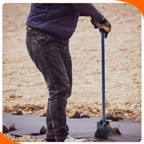 6"x 46" Adjustable Industrial Hand Auger Post Hole Digger with Non-Slip Hardwood T Handle N79897