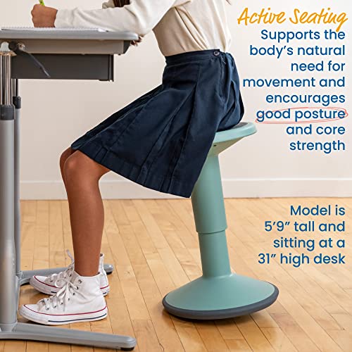 Black Adjustable Height Active Stool Q381809