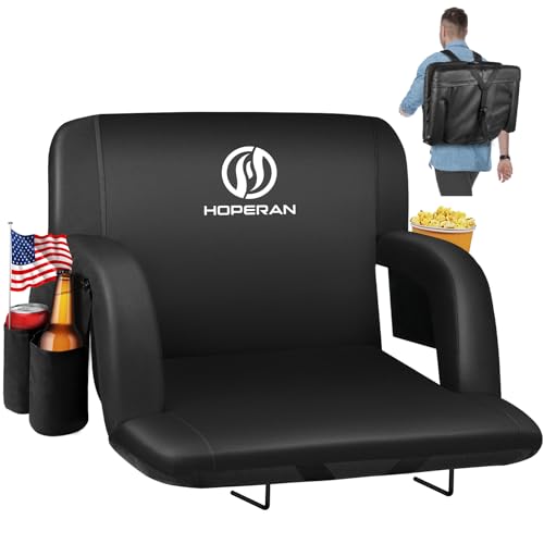 Half-fold Portable Bleacher Seat with Back Support and Cushion H189632