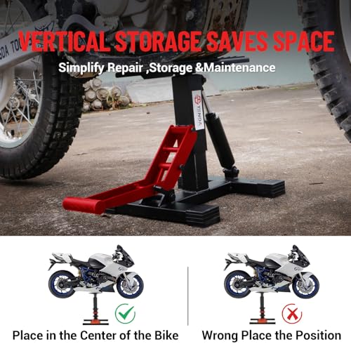 Hydraulic Motorcycle Lift Stand 440 Lbs Capacity Adjustable Height T2473