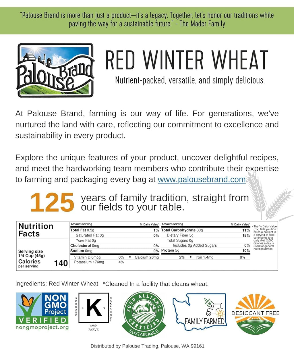 1 LB Hard Red Winter Wheat Berries L316
