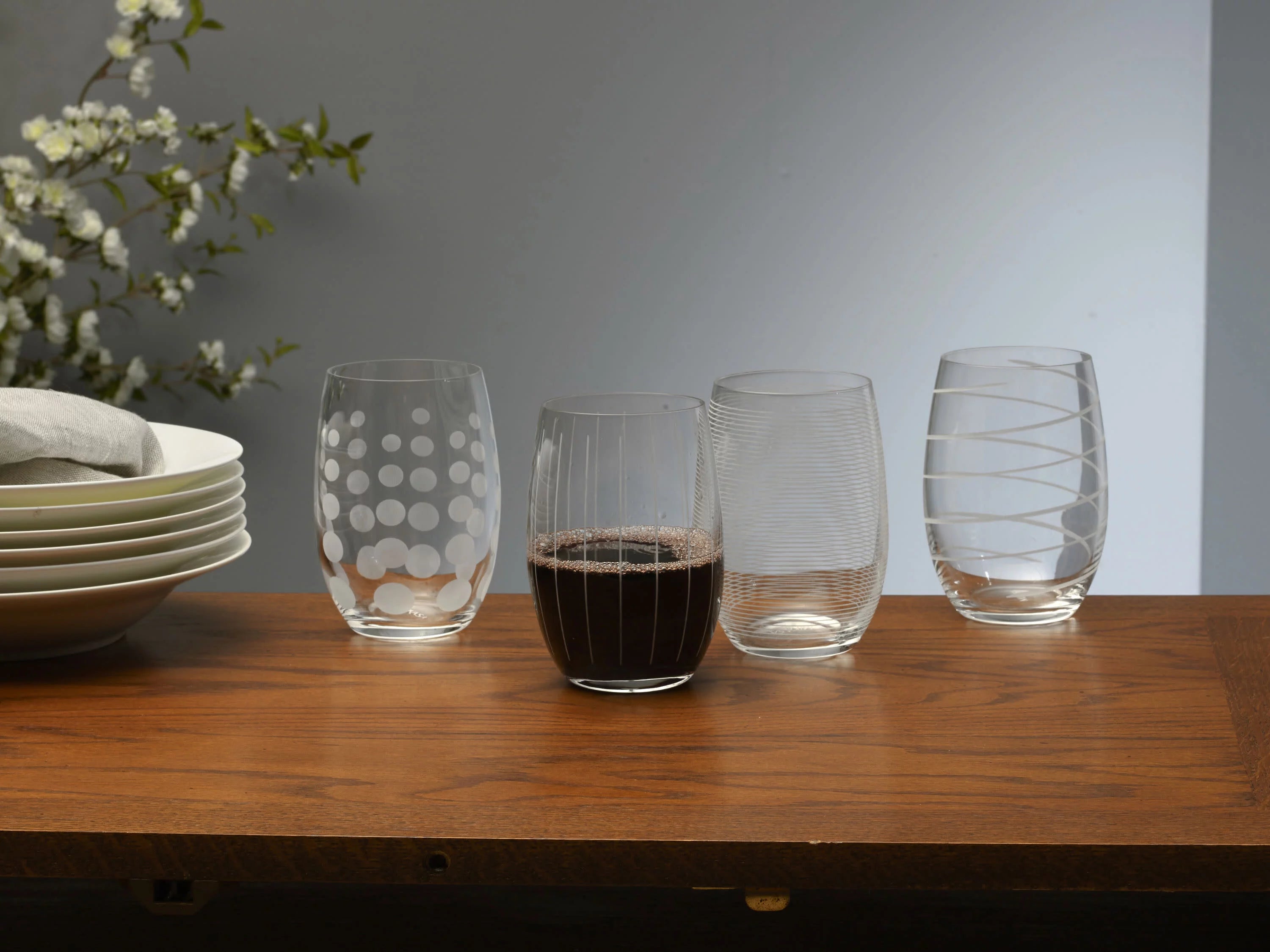 17-Ounce Stemless Wine Set of 4 U919045