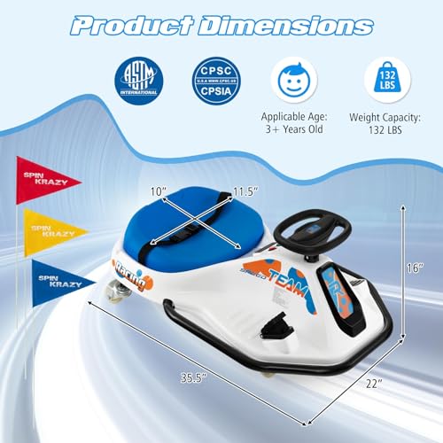 24V Electric Drift Car for Kids with 360° Spin P780