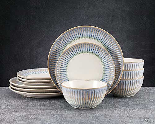 Blue 12 Piece Dinnerware Set D57141