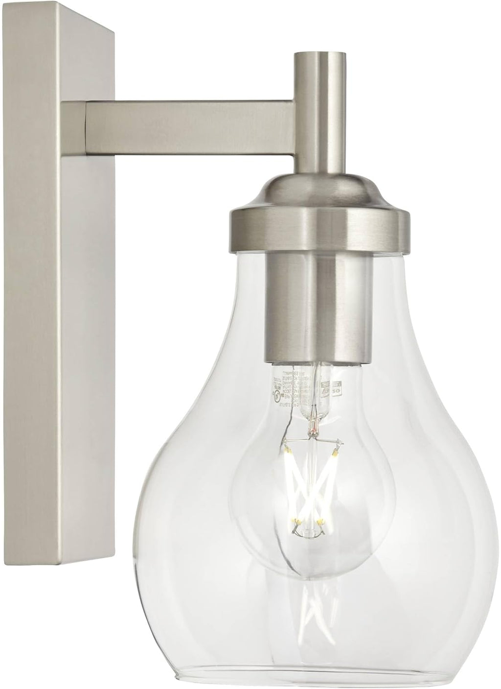 Set of 2 Brushed Nickel Wall Light Sconces B975049