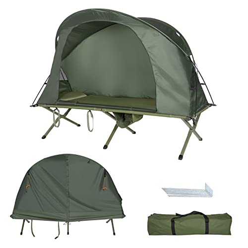 4-in-1 Camping Cot Tent with Waterproof External Cover, Air Mattress & Carrying Bag U73176