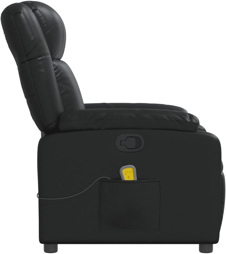 Black Faux Leather Massage Recliner Chair G43769