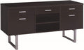 Cappuccino Credenza with Metal Sled Legs R888