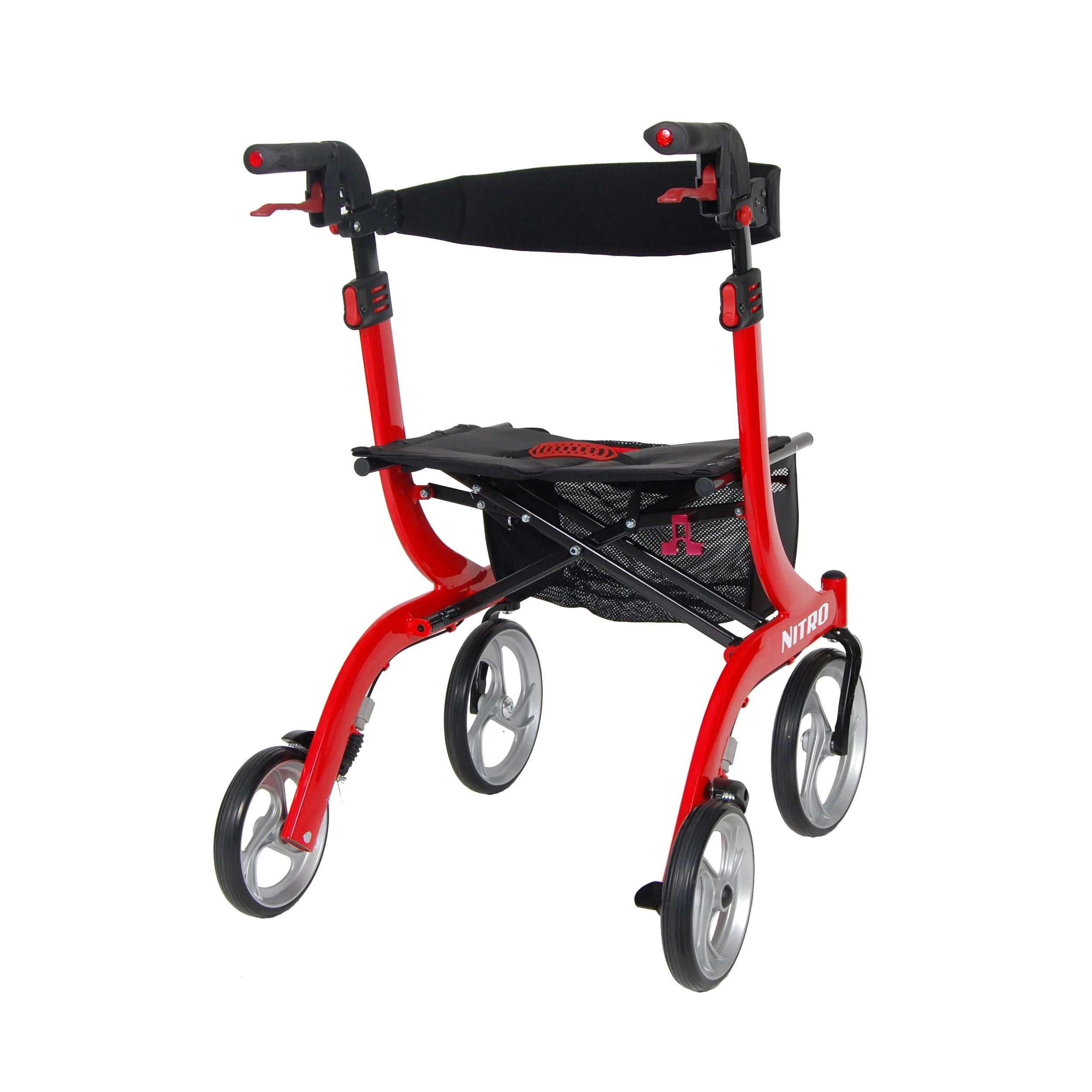 Red Rollator Rolling Walker A7224