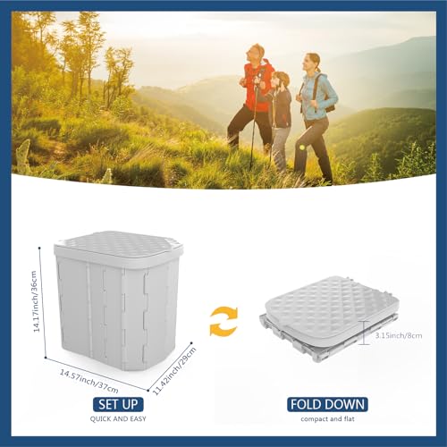 Portable Folding Toilet with Lid R433
