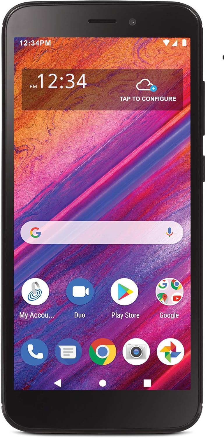 Black 4G LTE Prepaid Smartphone 16GB J9382