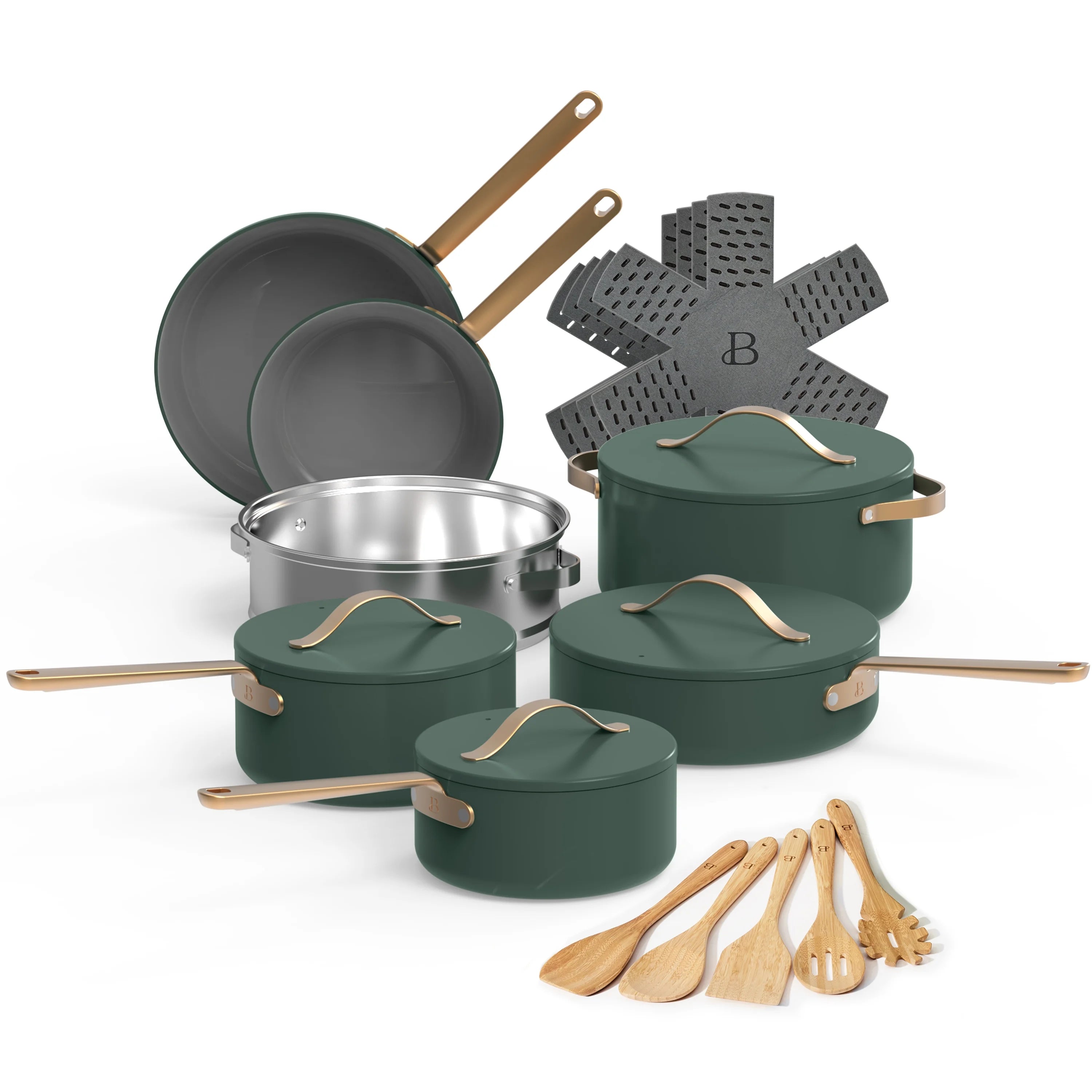 20pc Ceramic Non-Stick Cookware Set X225690