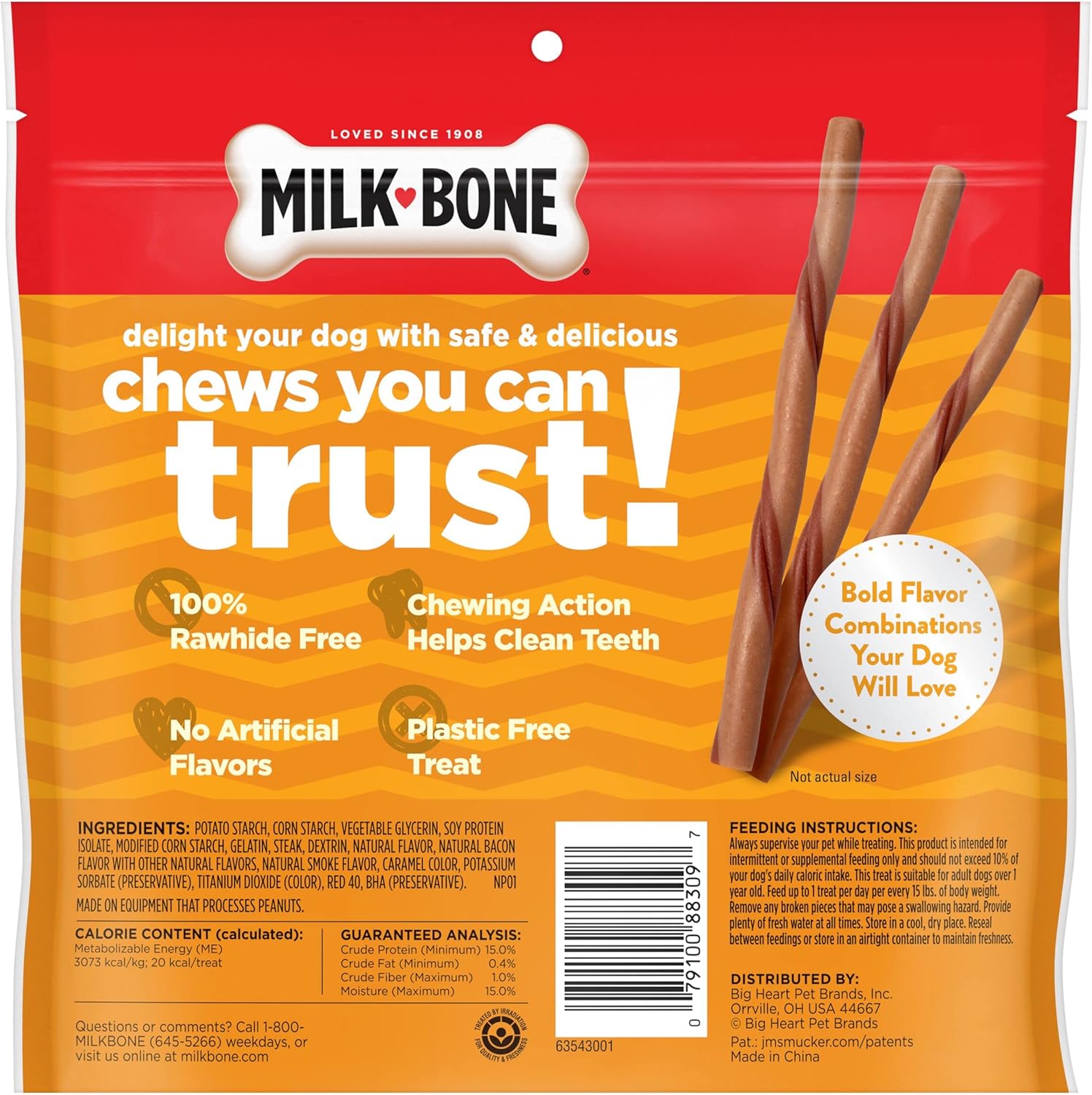 Rawhide Free Dog Chews, Bag of 70 X849384