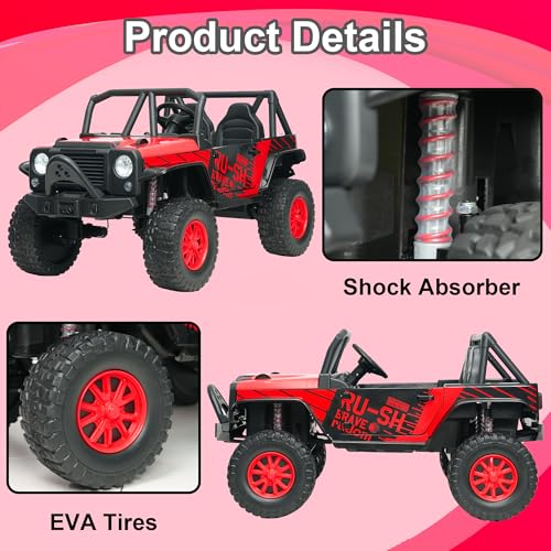 24V 5AH 2 Seater 4WD Electric Ride On Car with Remote Control (Red) N579