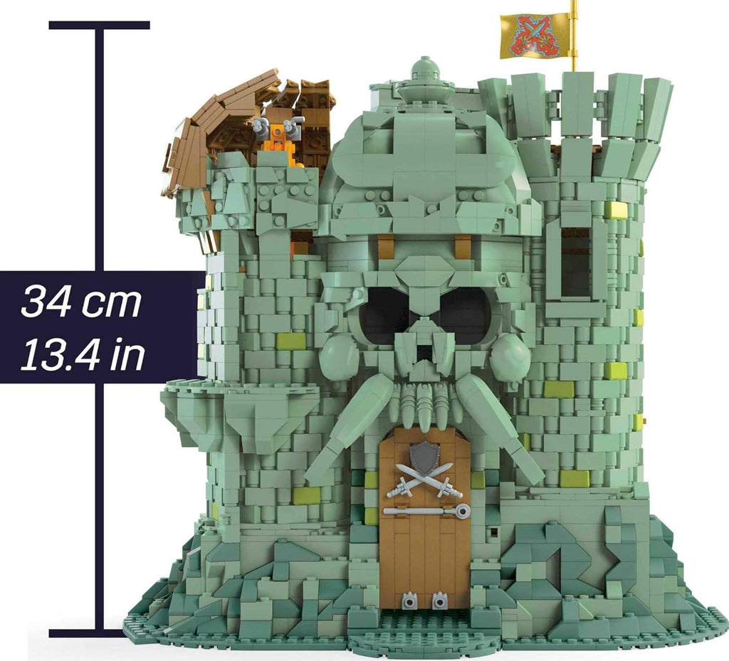 Castle Grayskull Building Set with 3508 Pieces, 6 Poseable Micro Action Figures, 13+ Inches Tall A63172