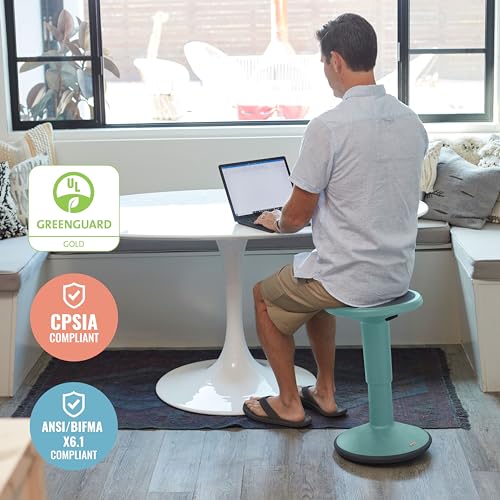 Black Adjustable Height Active Stool Q381809