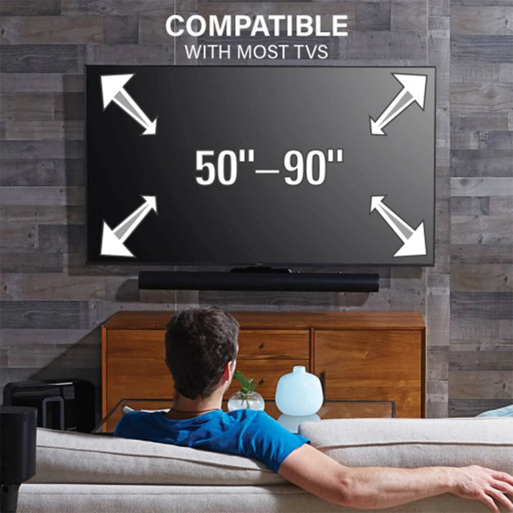 Black Soundbar and TV Mount N150