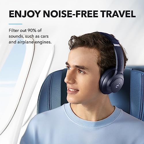 White Hybrid Active Noise Cancelling Over-Ear Bluetooth Headphones N341