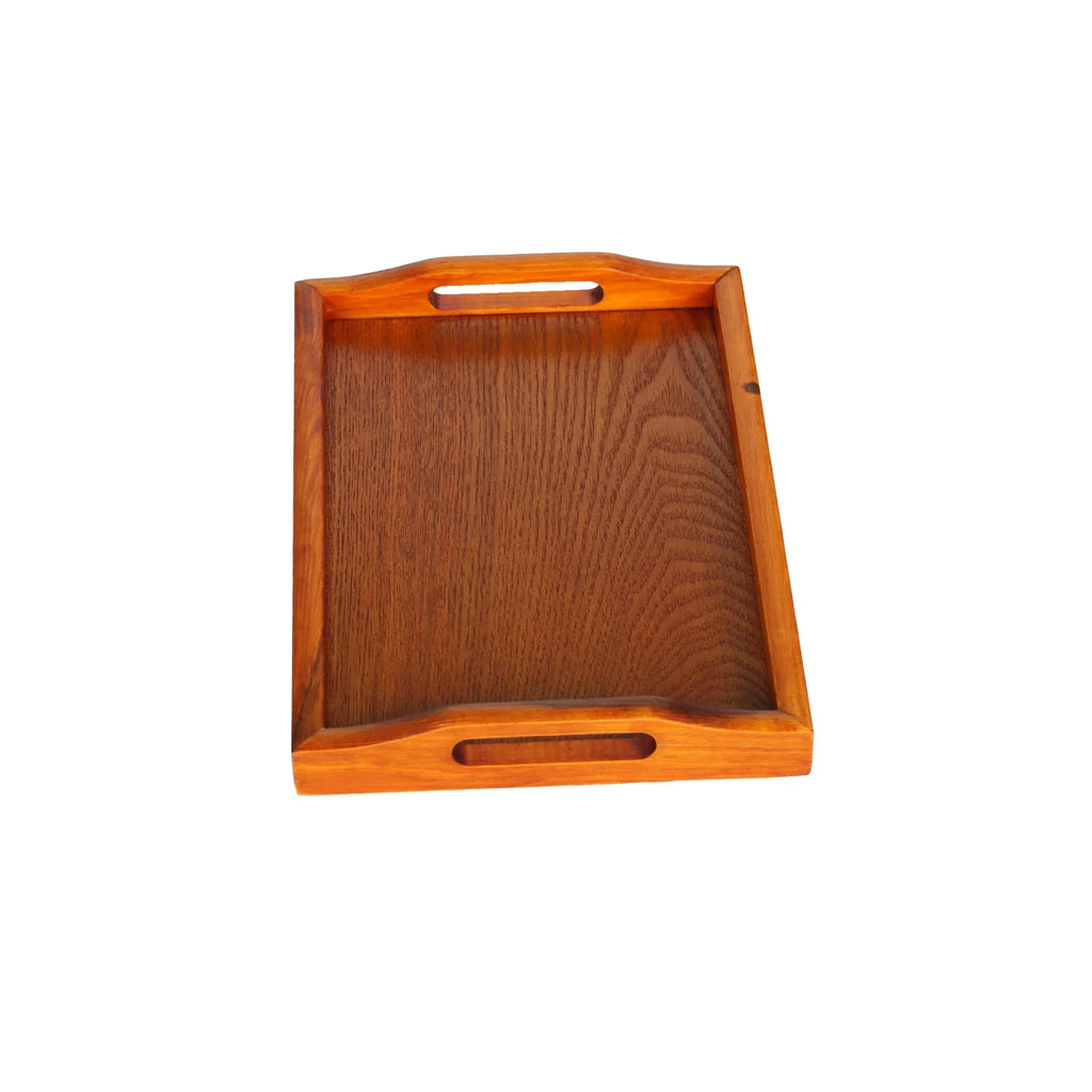 Wooden Serving Tray with Handles (Brown, Rectangle) R5080