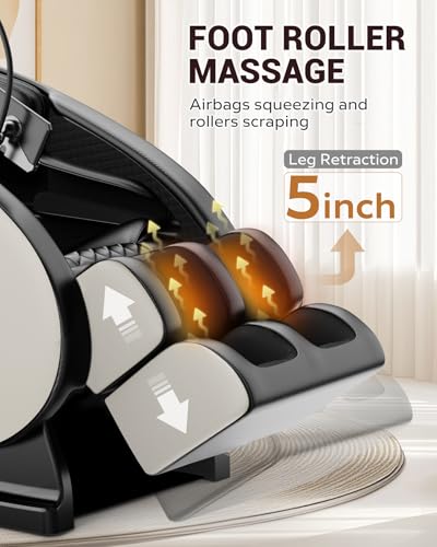 Black Faux Leather Full Body Massage Chair Recliner with Heat Therapy P77017